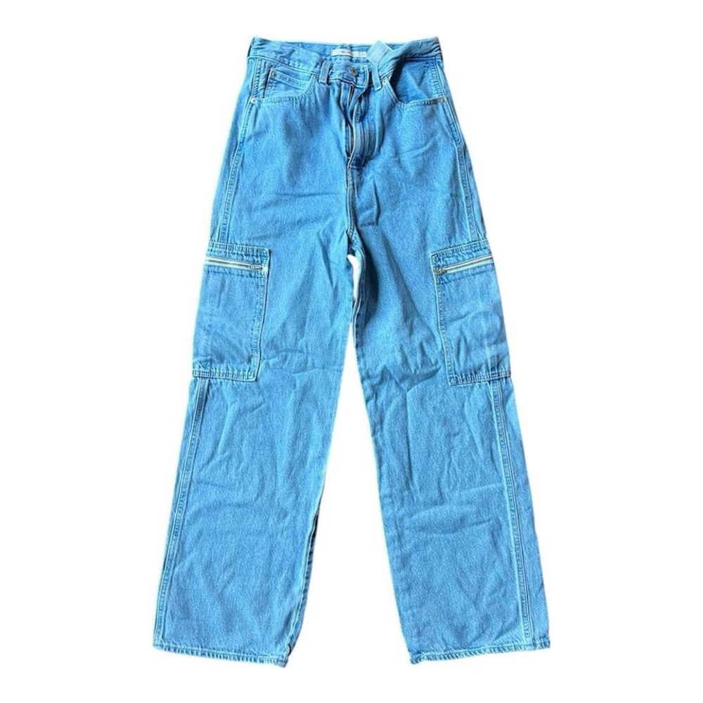 Levi's Blue Boyfriend Jeans High-Waisted Cargo Loose Fit